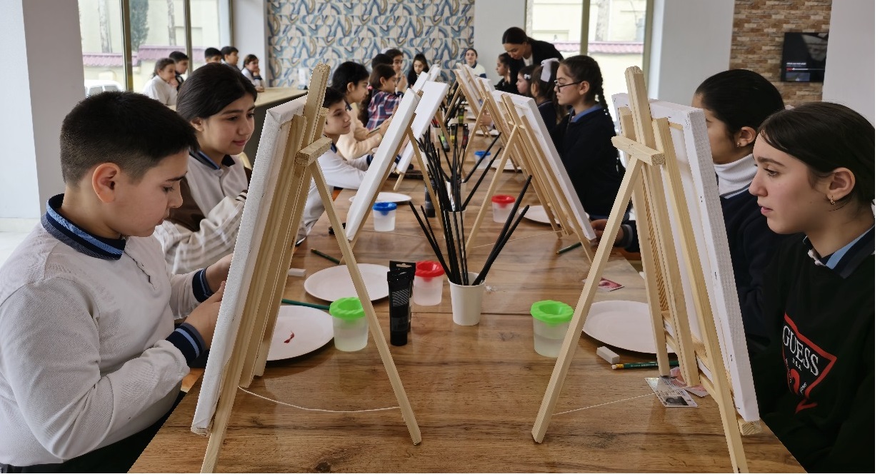 Leyla Əliyevanın təşəbbüsü ilə Yevlaxda uşaqlara ustad dərsləri keçirilib 