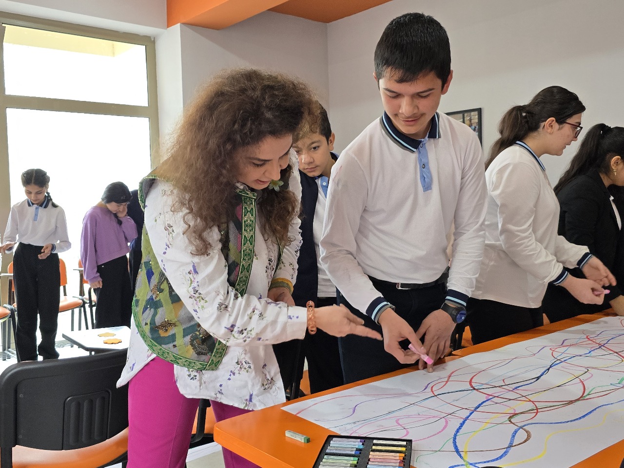 Leyla Əliyevanın təşəbbüsü ilə Yevlaxda uşaqlara ustad dərsləri keçirilib