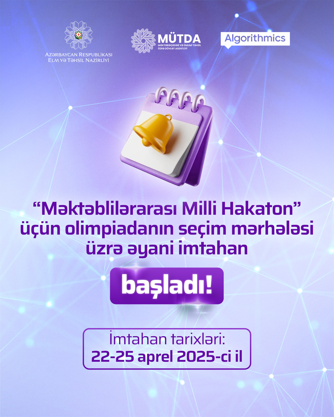 ““Məktəblilərarası Milli Hakaton” üzrə seçim mərhələsi başlayıb
