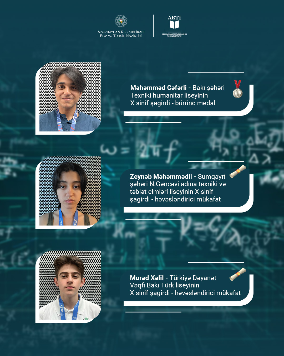 Məktəblilərimiz Beynəlxalq Fizika Olimpiadasında uğur qazanıblar