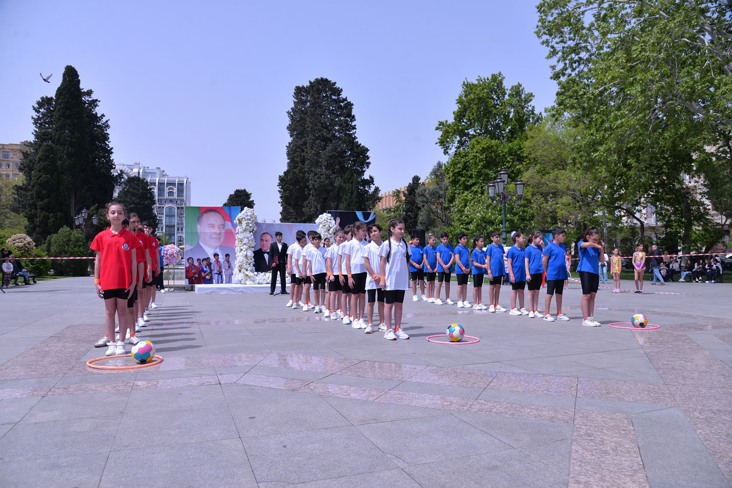 Məktəblilərin idman festivalı keçirilib