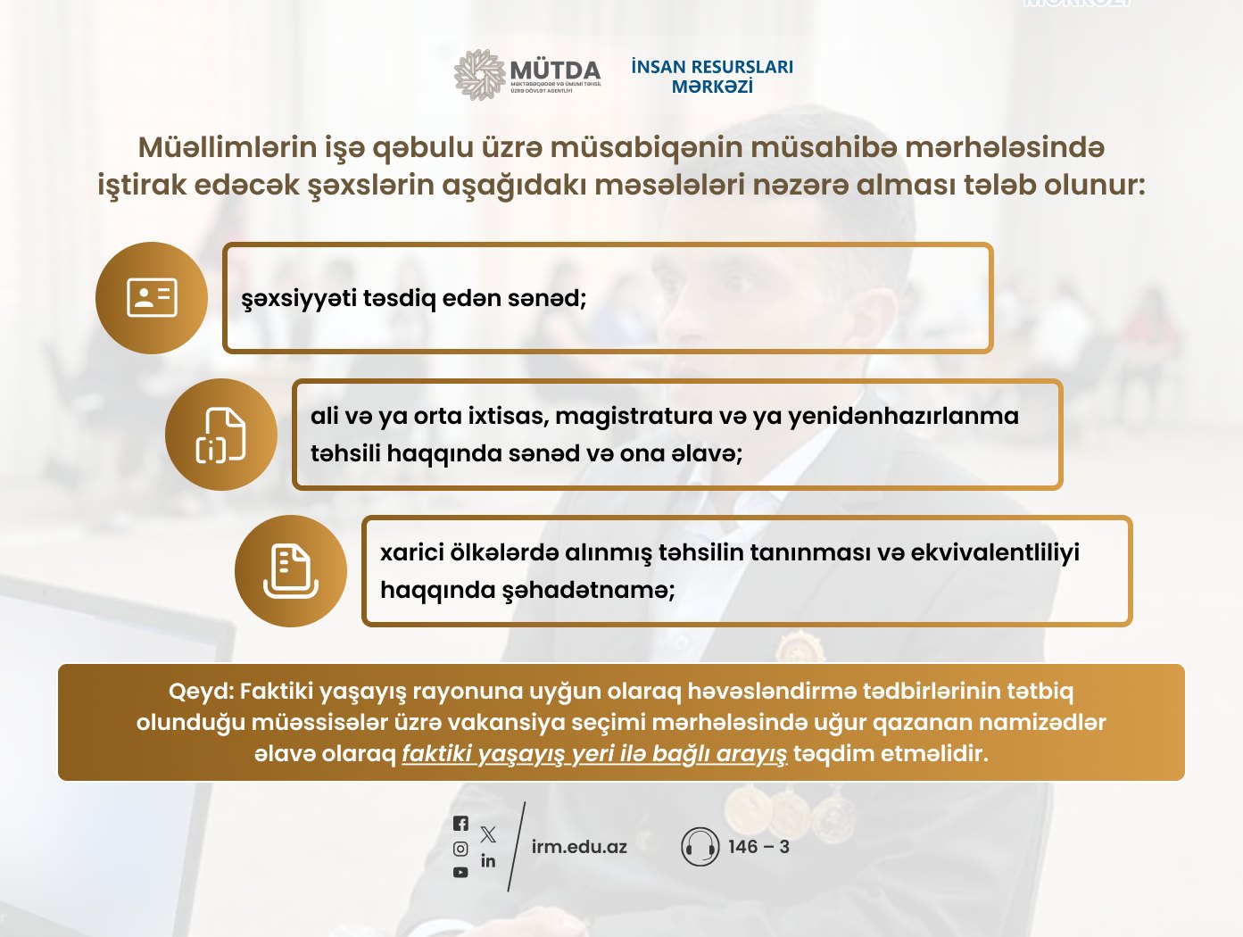 MİQ-in müsahibə mərhələsinə hazırlaşan namizədlərə MÜRACİƏT EDİLDİ