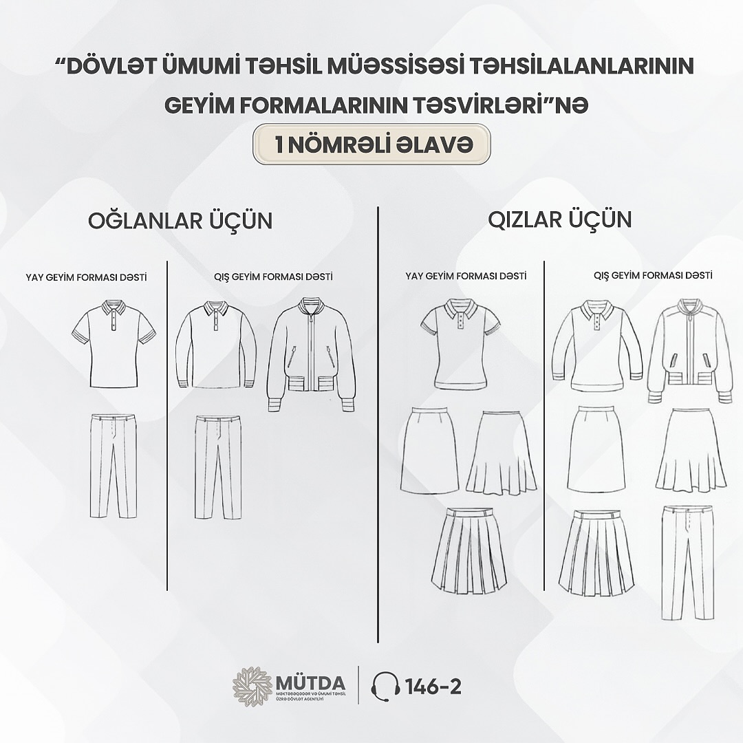MÜTDA məktəbli forması ilə bağlı açıqlama yayıb