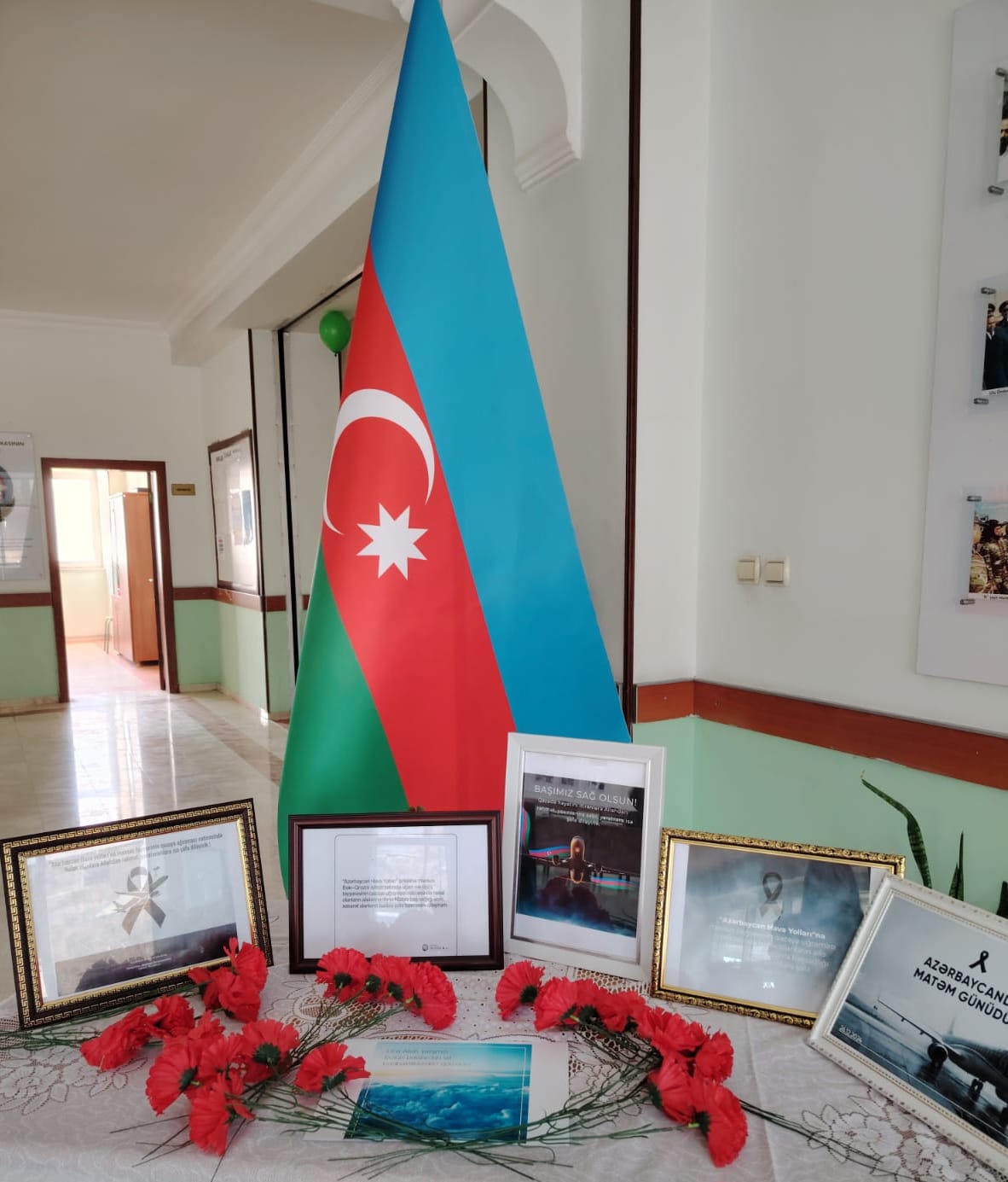 Naxçıvan məktəblərində təyyarə qəzasında həlak olanlarla bağlı guşələr yaradılıb