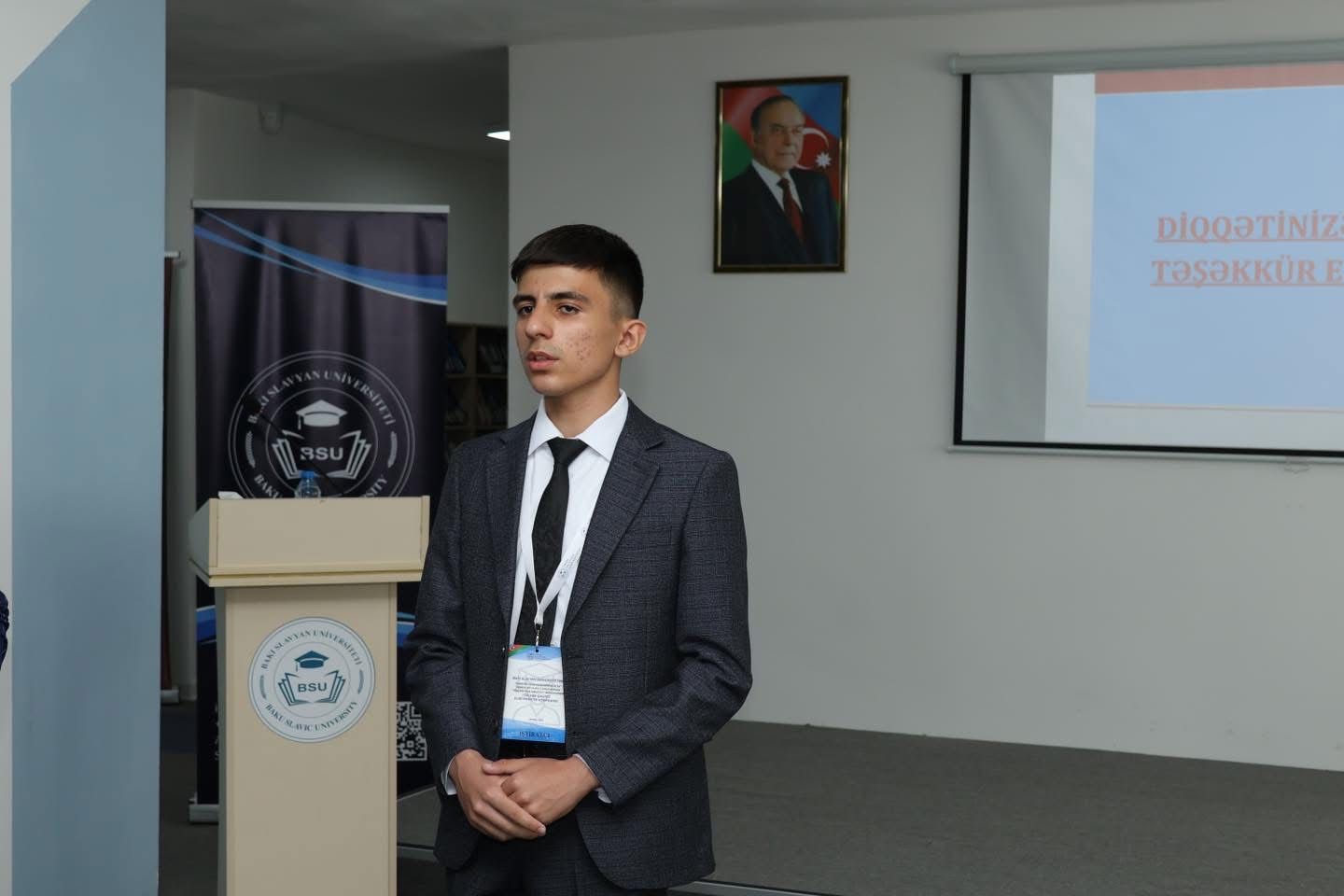 Naxçıvan məktəblisi BSU-nun rektorunun təşəbbüsü ilə elmi seminarda iştirak edib