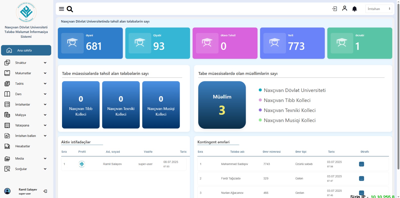 NDU-da üç yeni informasiya sistemi yaradılıb