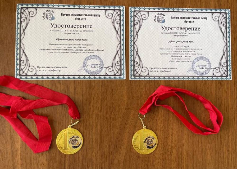 NDU tələbəsi beynəlxalq müsabiqədə qızıl medala layiq görülüb 