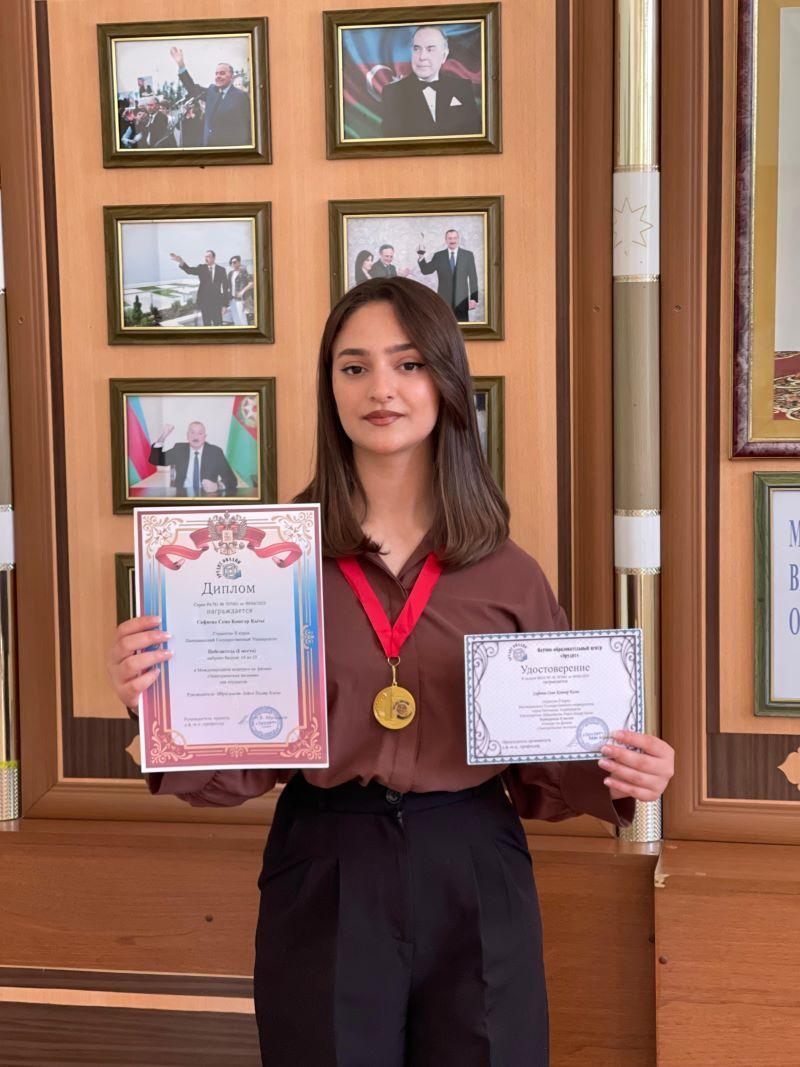 NDU tələbəsi beynəlxalq müsabiqədə qızıl medala layiq görülüb