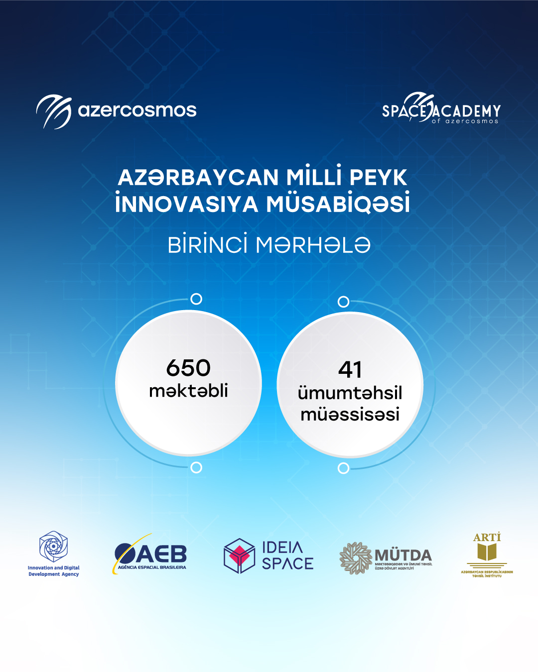 Ölkəmizdə ilk dəfə şagirdlər üçün Milli Peyk İnnovasiya Müsabiqəsi keçirilir