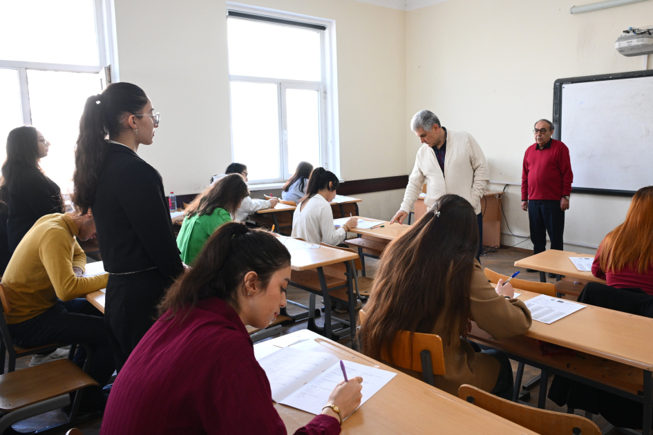 “Pedaqoji Universitetin Gələcək Təhsil Liderləri” müsabiqəsinin test imtahanları olub