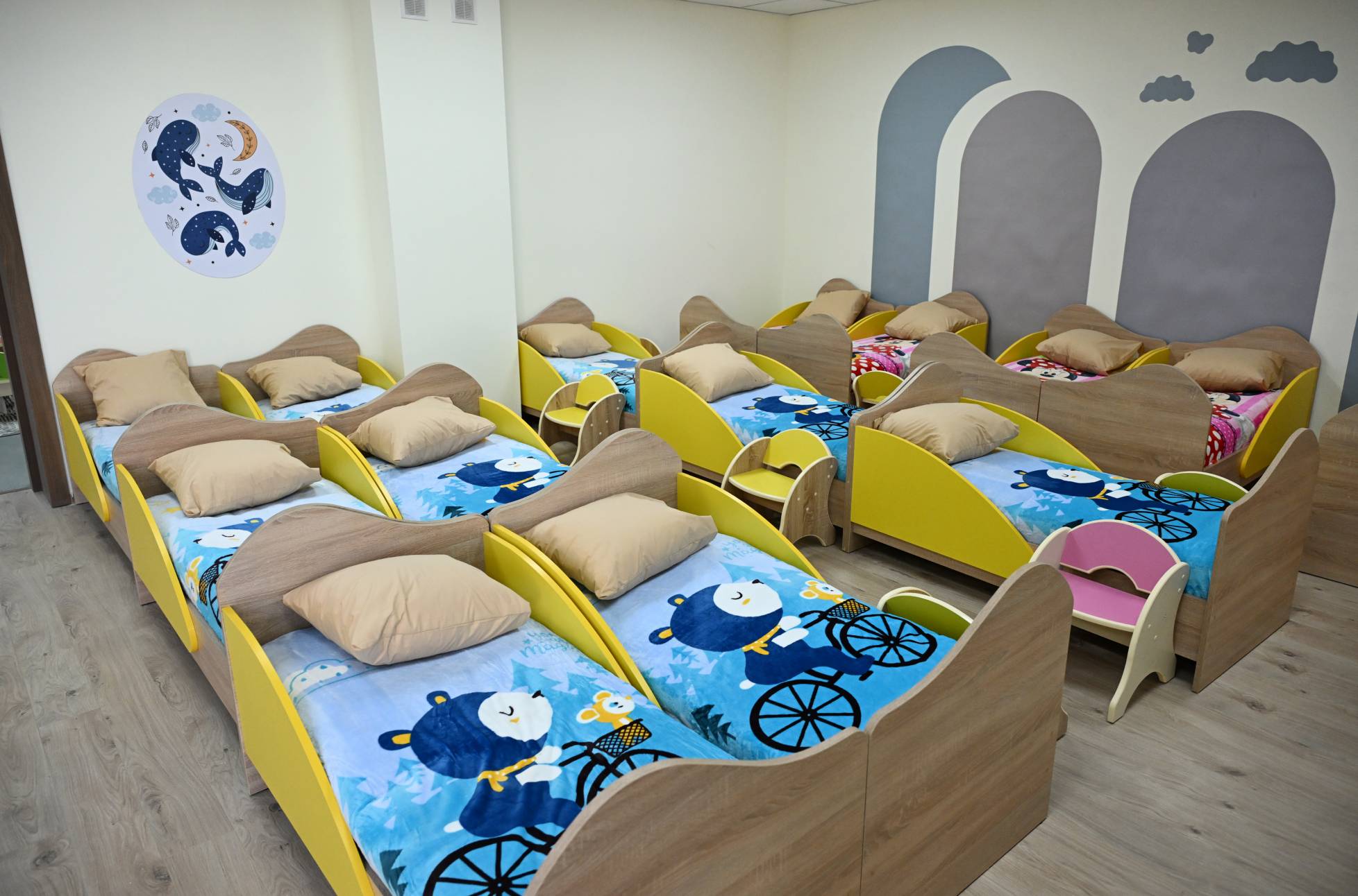 Prezident İlham Əliyev Ağdamda körpələr evi-uşaq bağçasının açılışında iştirak edib