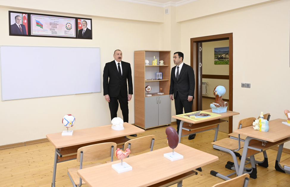 Prezident İlham Əliyev İsmayıllı şəhərində “Talıstan” liseyinin binasının açılışında iştirak edib 