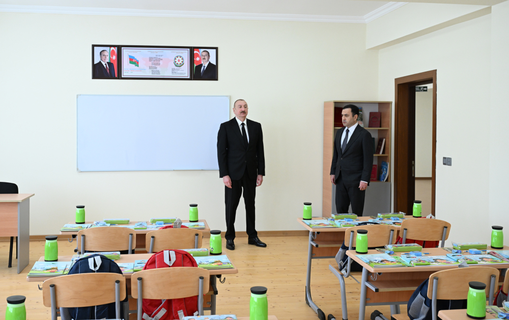 Prezident İlham Əliyev İsmayıllı şəhərində “Talıstan” liseyinin binasının açılışında iştirak edib