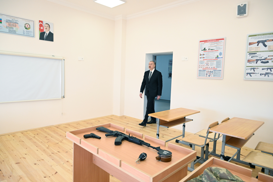 Prezident  Ağdamda Kəngərli kənd tam orta məktəbinin binasının açılışında iştirak edib