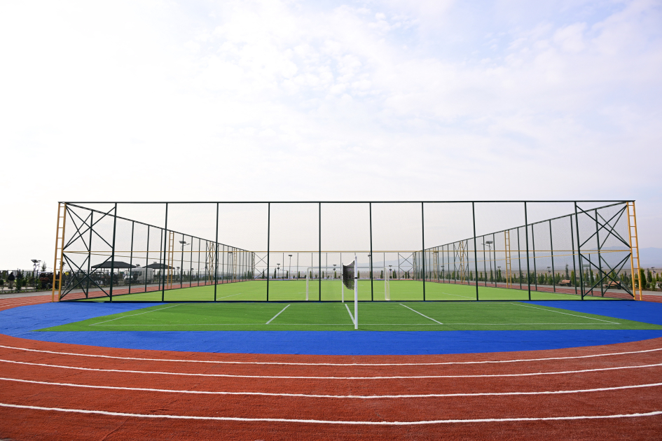 Prezident və birinci xanım Sarıcalıda məktəb və bağça açılışında iştirak ediblər