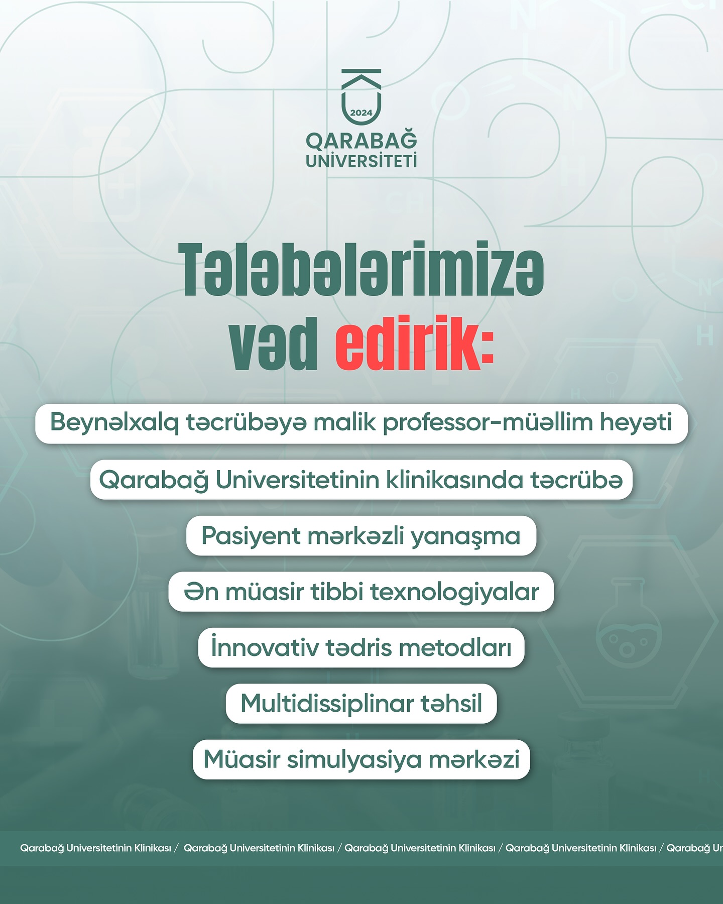 Qarabağ Universiteti tibbi kadr hazırlığına başlayır – Plan yerləri müəyyənləşdi