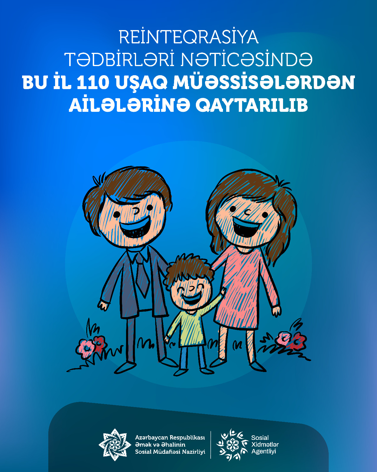 Reinteqrasiya tədbirləri nəticəsində 110 uşaq müəssisələrdən ailələrinə qaytarılıb