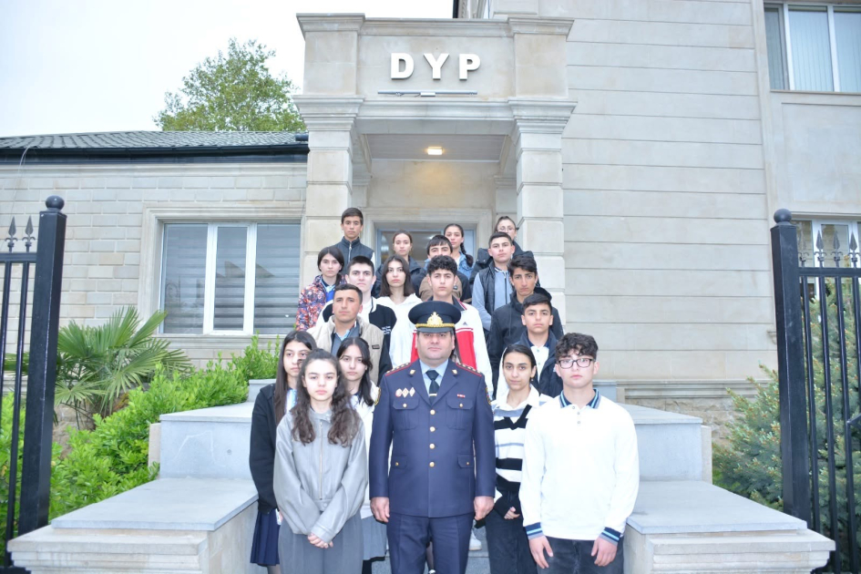 Şamaxıda “Yol hərəkəti qaydalarının öyrənilməsi” mövzusunda şagirdlərlə görüş olub