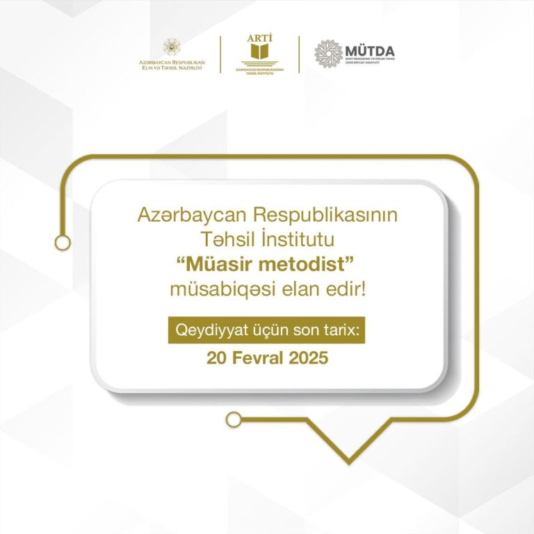 Təhsil İnstitutu “Müasir metodist” müsabiqəsi elan edir