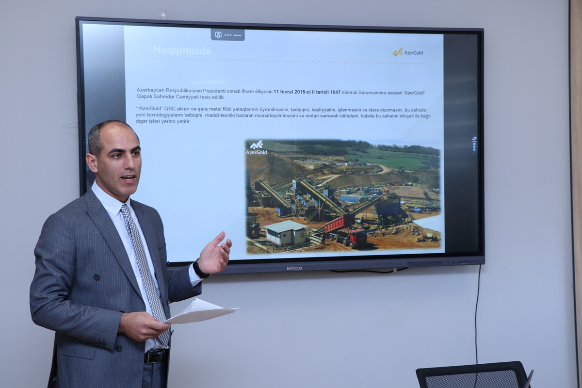 Tələbələr dağ-mədən sənayesində inşaat mühəndisliyinin rolu barədə məlumatlandırılıb