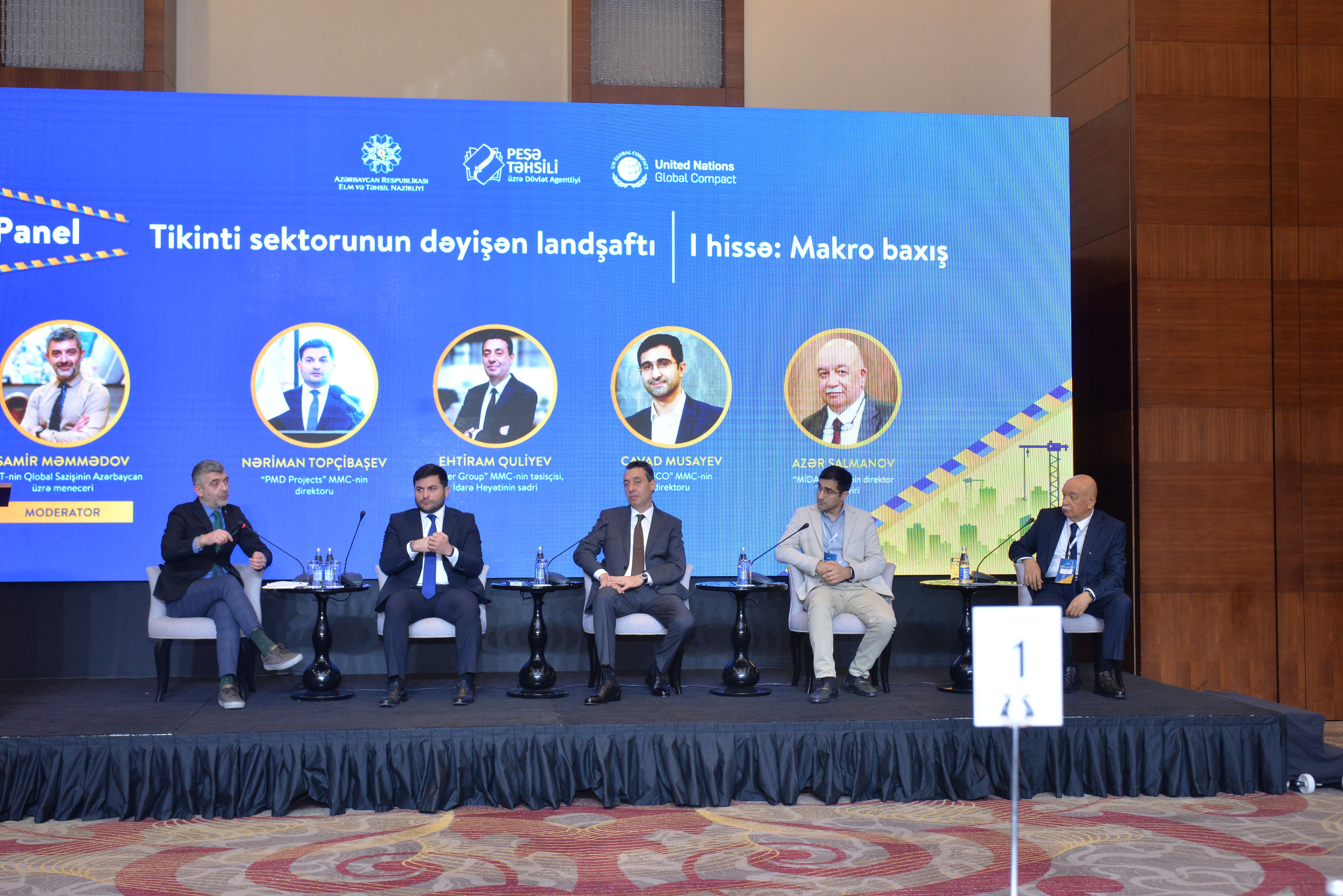 "Tikinti sektoru üzrə peşə təhsilində dövlət-özəl əməkdaşlığının rolu" mövzusunda müzakirələr keçirilib 