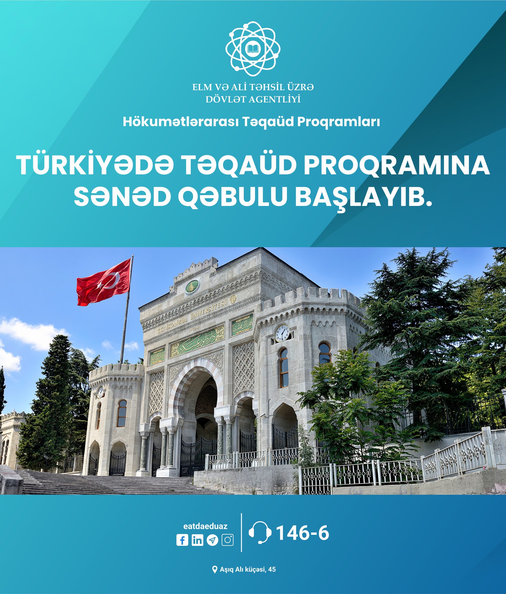 Türkiyədə doktorantura təhsili almaq istəyənlərin nəzərinə: qeydiyyat başlayıb