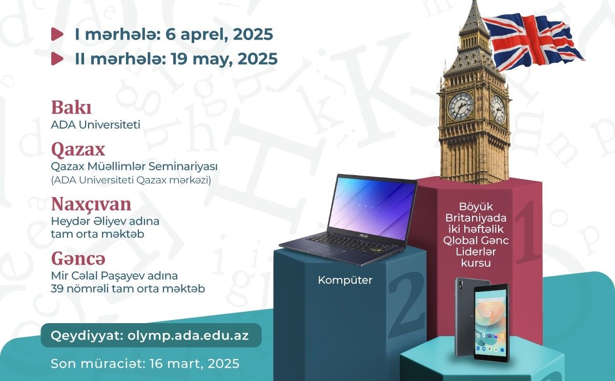 VIII-IX sinif şagirdləri üçün ingilis dili olimpiadası keçiriləcək 