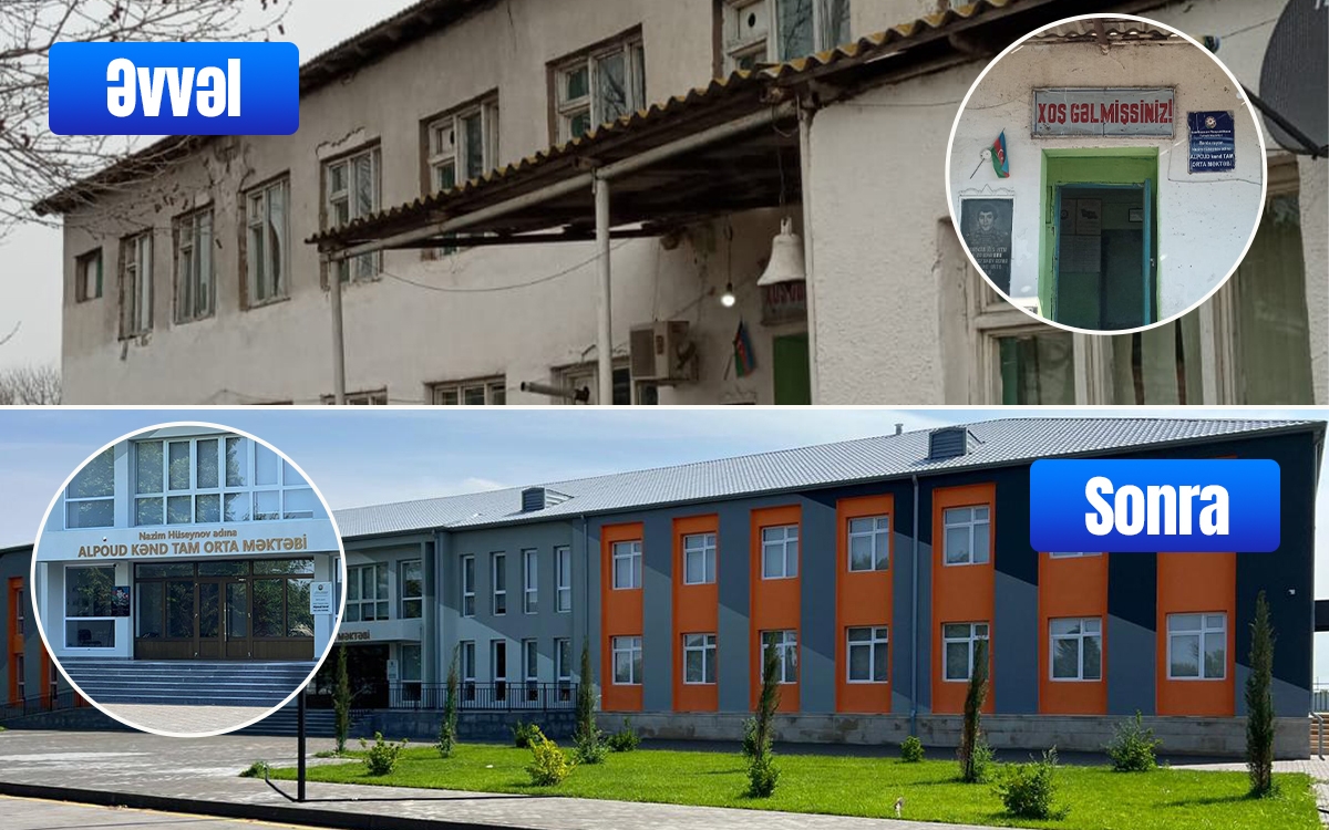 "Yenilənən məktəblər": Bərdə rayonu Alpoud kənd tam orta məktəbi – FOTOLAR 