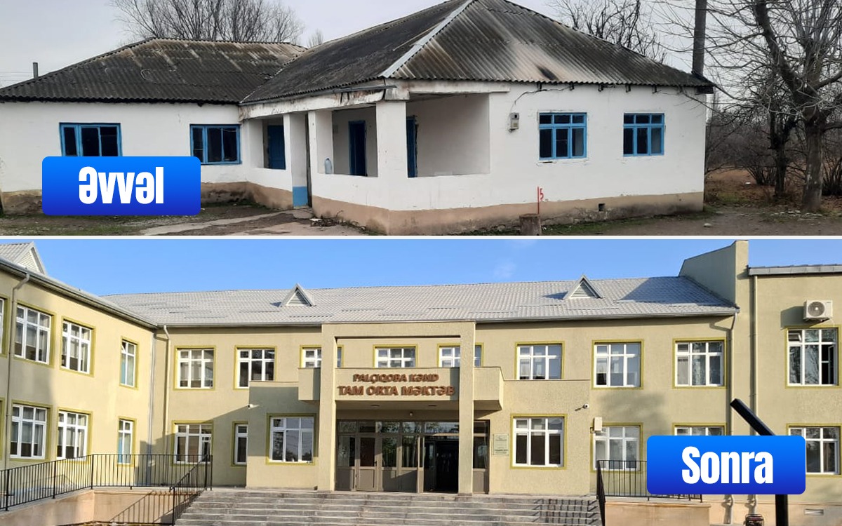 "Yenilənən məktəblər": Xaçmaz rayonu Palçıqoba kənd tam orta məktəbi – FOTOLAR 