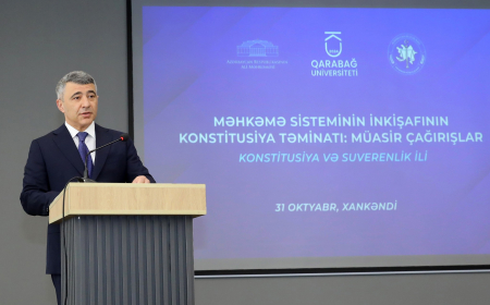 Qarabağ Universitetində məhkəmə sisteminin inkişafı mövzusunda konfrans keçirilib 