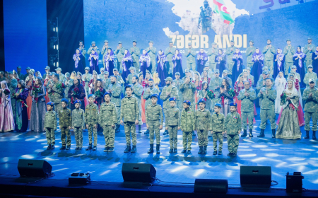 Zəfərimizin 5-ci ildönümünə həsr olunmuş “Zəfər andı” bədii kompozisiyası təqdim edilib 