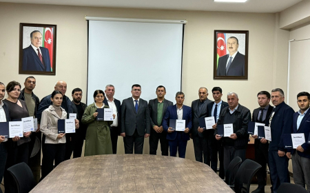 Qəbələ Peşə Mərkəzində kənd təsərrüfatı üzrə təlim keçirilib 