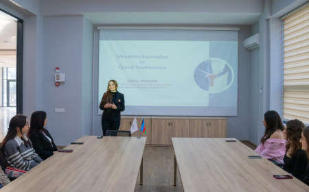 Hənifə Məlikova-Zərdabi adına təqaüd proqramının iştirakçıları üçün təlim keçirilib