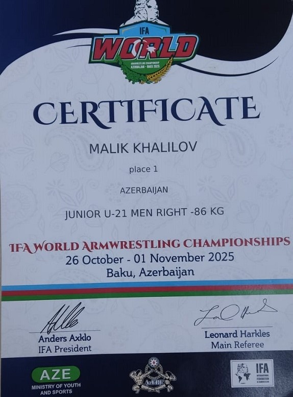 AzMİU-nun tələbəsi dünya çempionu olub