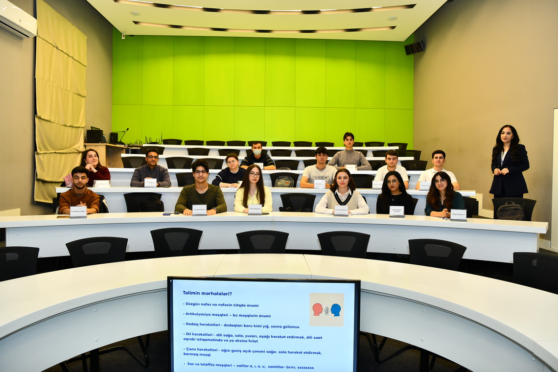 ADNSU-da “Nitq və artikulyasiya” mövzusunda təlim keçirilib