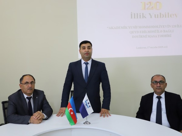 LDU-da Yusif Məmmədəliyevin yubileyinə həsr olunmuş “dəyirmi masa” keçirilib