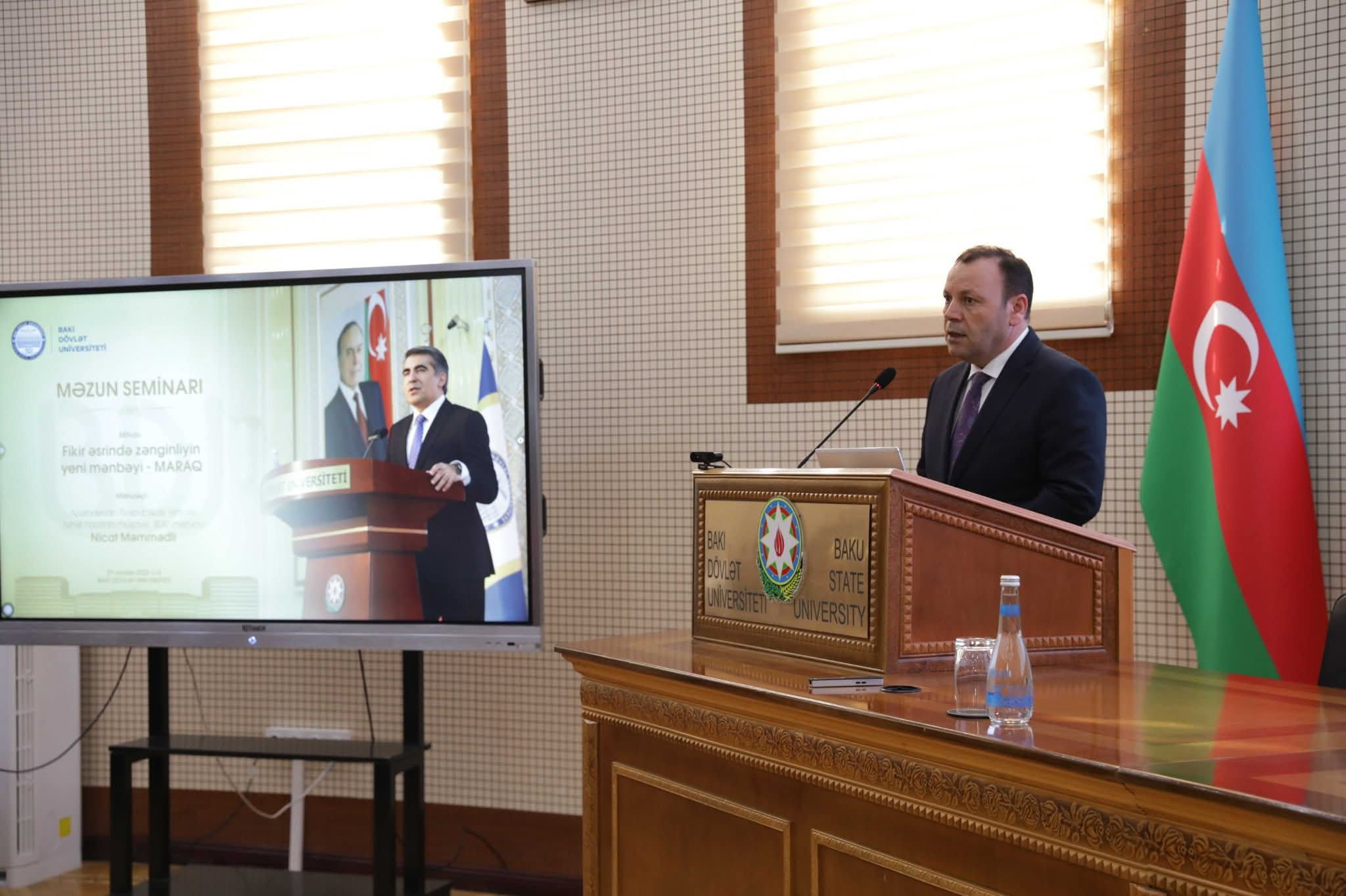 Elm və təhsil nazirinin müşaviri Nicat Məmmədli BDU-da “Məzun seminarı” keçirib