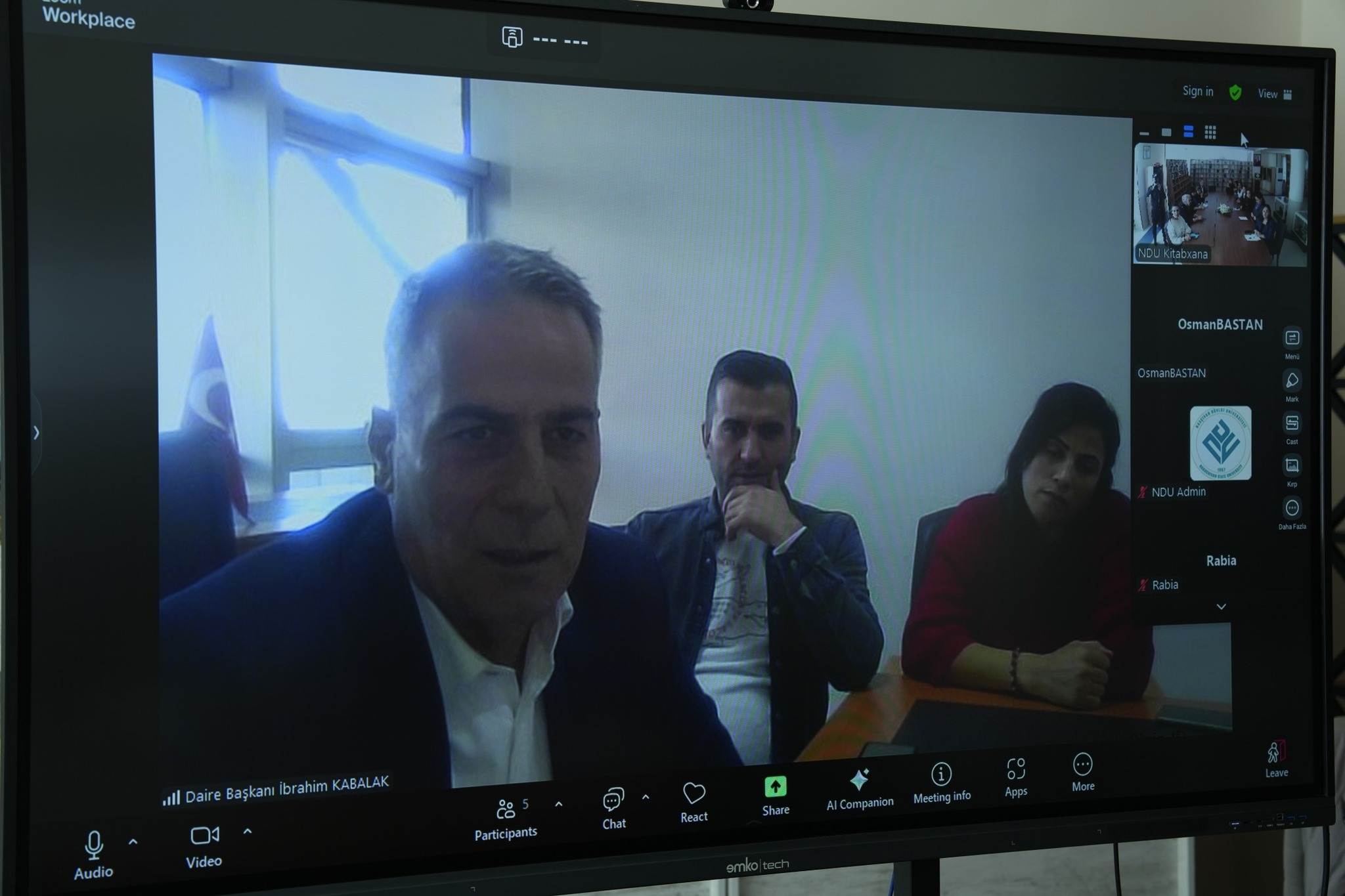 NDU və İğdır Universiteti arasında onlayn görüş keçirilib