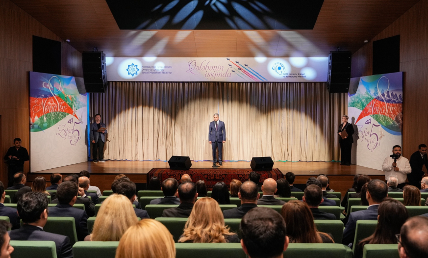 Nazir Zəfərin 5 illiyinə həsr olunmuş "Qələbənin işığında" adlı tədbirdə iştirak edib