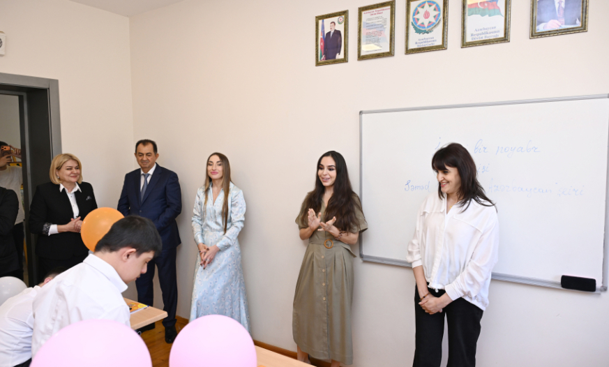 Heydər Əliyev Fondunun vitse-prezidenti Leyla Əliyeva Lənkəranda internat məktəbində olub