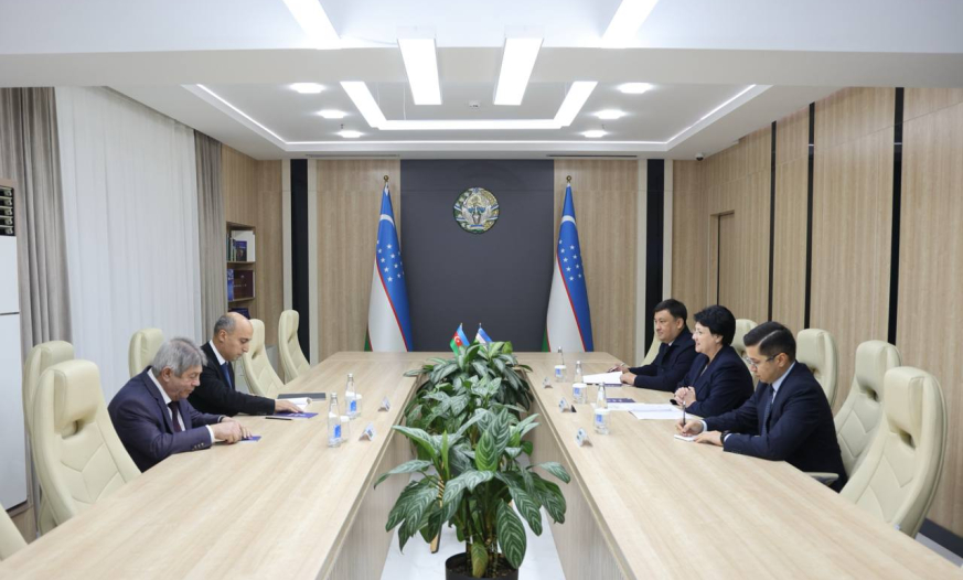 Emin Əmrullayev Özbəkistanın məktəbəqədər və ümumi təhsil naziri ilə görüşüb