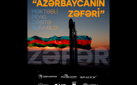 Ölkəmizdə məktəblilərin ilk dəfə hazırladıqları “Azərbaycanın Zəfəri” peyki orbitə buraxılıb