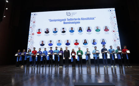 Könüllülər “İlin Könüllüsü” mükafatı ilə təltif ediliblər 