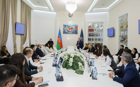 Kembric Universitetinin professoru UNEC-də gənc tədqiqatçılarla görüşüb 