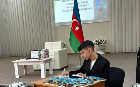 9-cu sinif şagirdi kitab müəllifi oldu 