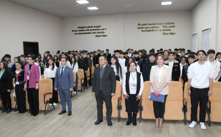 Qəbələ peşə mərkəzində  “Heydər Əliyevlə böyüyən gənclər” adlı tədbir keçirilib 