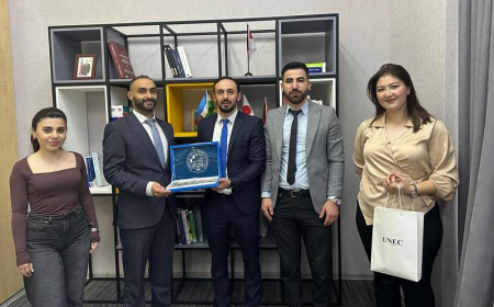 UNEC əməkdaşları Beynəlxalq Təhsil Mərkəzinin nümayəndələri ilə görüşüblər