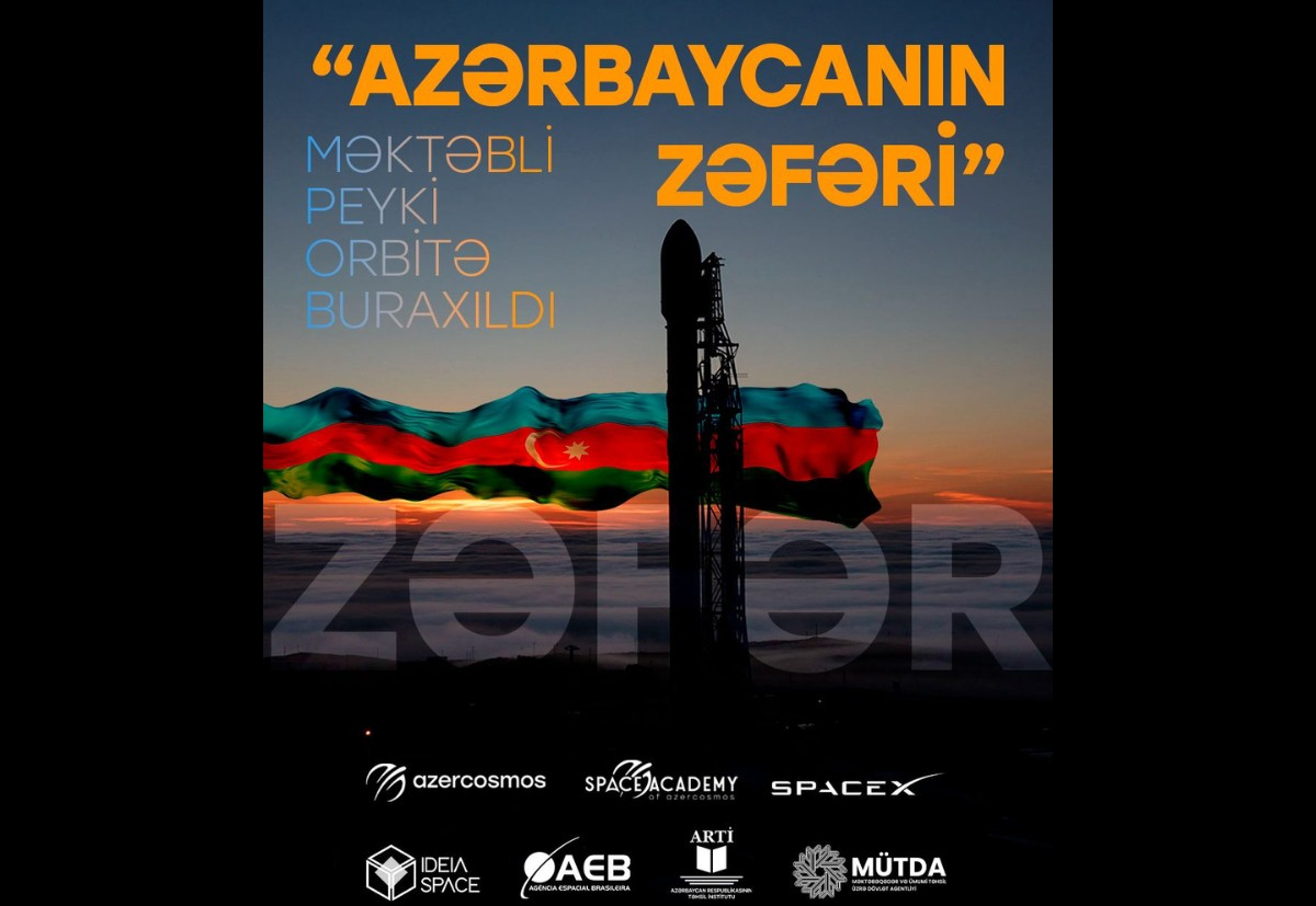 Ölkəmizdə məktəblilərin ilk dəfə hazırladıqları “Azərbaycanın Zəfəri” peyki orbitə buraxılıb
