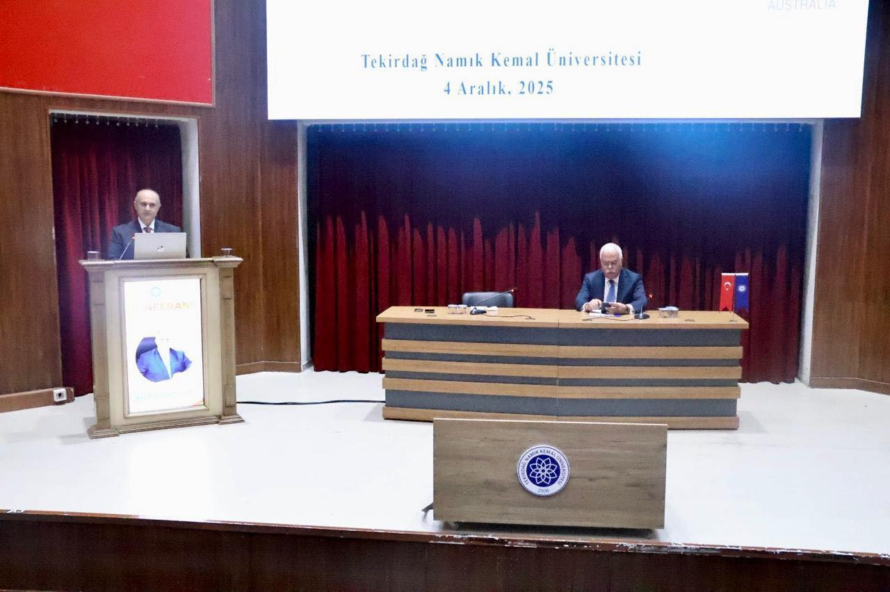 BSU-nun rektoru Tekirdağ Namiq Kamal Universitetində çıxış edib