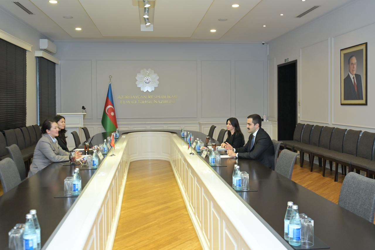Elm və təhsil nazirinin müavini qırğız həmkarı ilə görüşüb